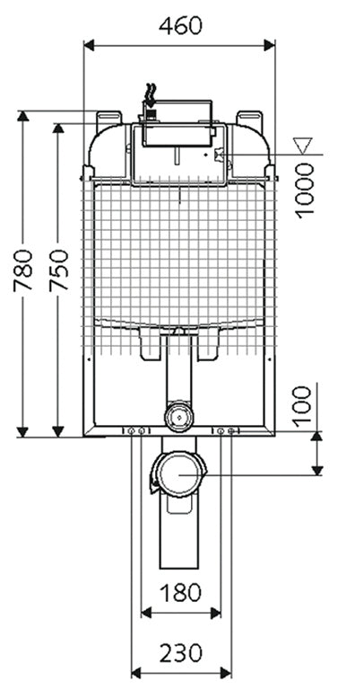 Εντοιχιζόμενο Καζανάκι Schell με 8cm Πάχος  MONTUS C-Ν 80 030590099